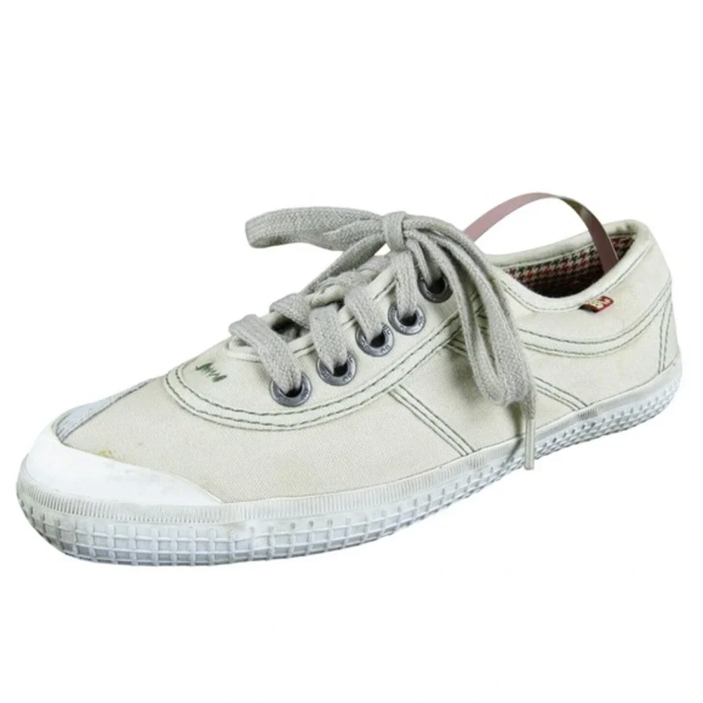 BC Footwear Women's Houndstooth Sneaker Beige Fabric Sz 6.5‎ Medium  Used 2025